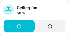 Screenshot of the tile card with the fan direction feature